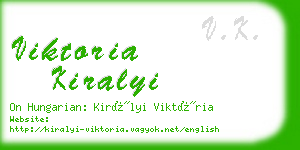 viktoria kiralyi business card